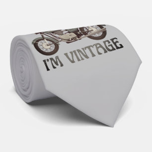 Cravate JE NE SUIS PAS VIEUX, JE SUIS VINTAGE drôle annive