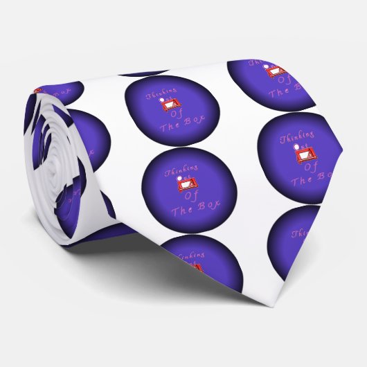 Cravate Je pense en dehors de la boîte. (Roulé)