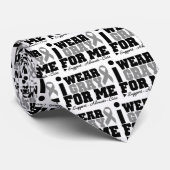 Cravate Je Porte Du Ruban Gris Pour Moi (Roulé)