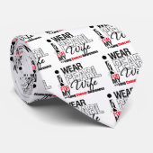 Cravate Je Porte Du Ruban Pearl Pour Ma Femme (Roulé)