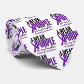 Cravate Je porte le pourpre pour ma épilepsie de la fille (Roulé)