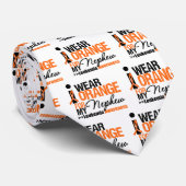 Cravate Je Porte Orange Pour Mon Nephew (Roulé)