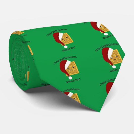 Cravate Je prendrai un Noël sans toi (Roulé)