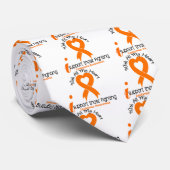 Cravate Je soutiens ceux leucémie de combat (Roulé)