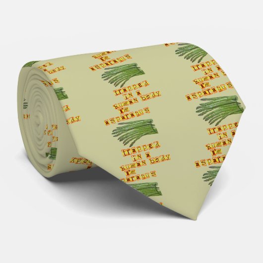 Cravate Je suis asperge (Roulé)