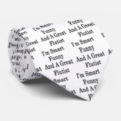 Cravate Je suis drôle futé et un grand Flutist (Roulé)