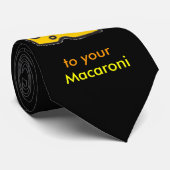 Cravate Je suis le Cheeze à vos macaronis (Roulé)