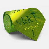 Cravate Je suis vert ! (Roulé)