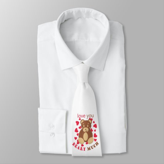 Cravate Je t'aime beaucoup pour la Saint-Valentin (Attaché)