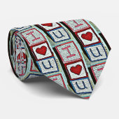Cravate Je T'Aime Blocs (Roulé)