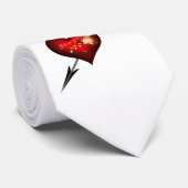 Cravate Je t'aime coeur et flèche (Roulé)