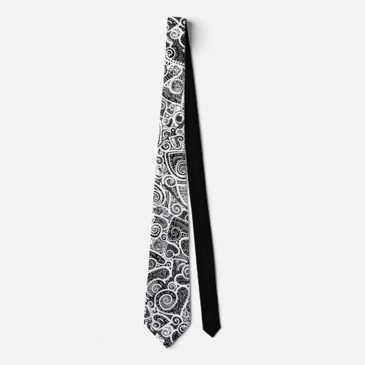 Cravate Je T'Aime Design D'Art Abstrait Scratch (Devant)