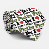 Cravate Je t'aime plus que les pickles (Roulé)
