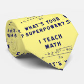 Cravate J'enseigne les maths / Qu'est-ce que votre superpu (Roulé)