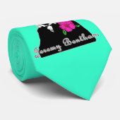 Cravate Jeremy Bentham avec la fleur tropicale (Roulé)