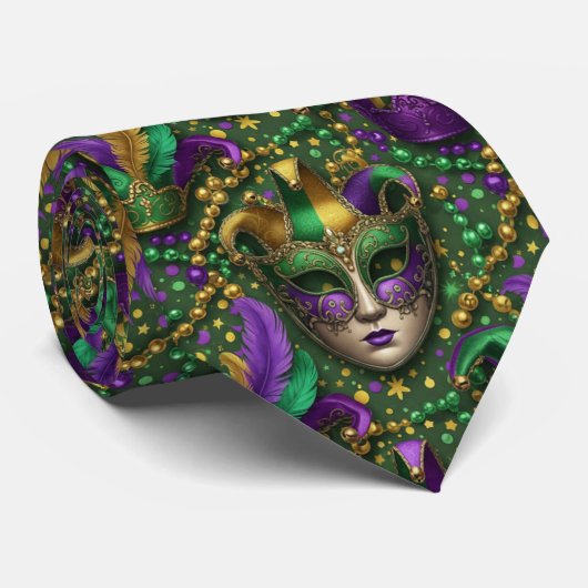 Cravate Jester Royale Mardi Gras (Roulé)