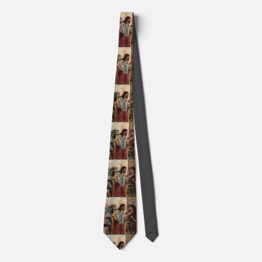 Cravate Jésus Christ guérir l'aveugle (Devant)