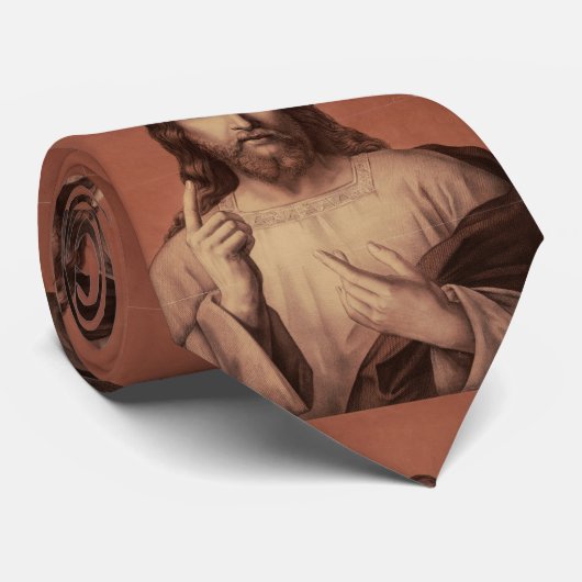 Cravate Jésus Christ l'enseignant (Roulé)