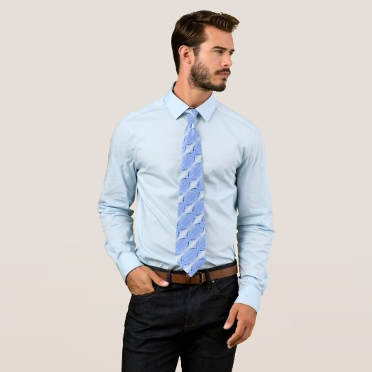 Cravate Jesus Pied Imprime Armani Silk Stripe (En situation)