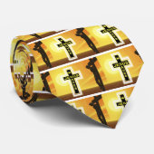 Cravate Jésus sauve le picyure de crucifixion (Roulé)