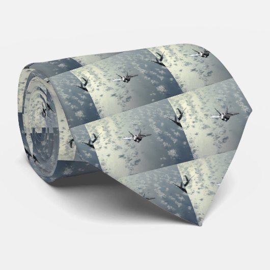Cravate Jet Fighter Over Seas (Roulé)