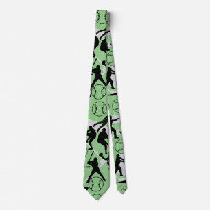 Cravate Jeu de baseball motif.w L Green BG