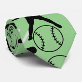 Cravate Jeu de baseball motif.w L Green BG (Roulé)