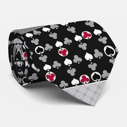 Cravate Jeu de carte de poker (Roulé)