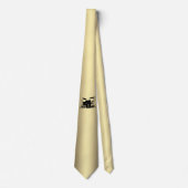 Cravate Jeu de tambour monogramme or (Devant)