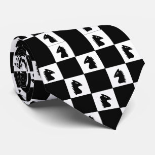 Cravate Jeu d'échecs du chevalier noir