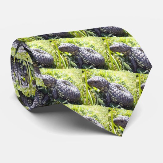 Cravate Jeune Lézard de langue bleue australienne, (Roulé)