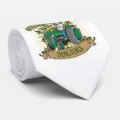 Cravate Jeux toujours avec les tracteurs verts (Roulé)