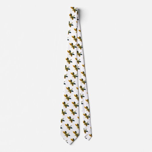 Cravate JEWEL DRAGONFLY ANTIQUE, Blanc (Devant)