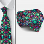 Cravate Jewel Tone Gemstone Pattern<br><div class="desc">Elegant Jewel Tone Gemstone Pattern Neck Tie Add a vibrant touch of luxury to your wardrobe with this striking multicolor gemstone pattern neck tie. Featuring a rich palette of emerald green, turquoise blue, scarlet red, and royal purple, the design is inspired by the brilliance and depth of precious stones. The...</div>
