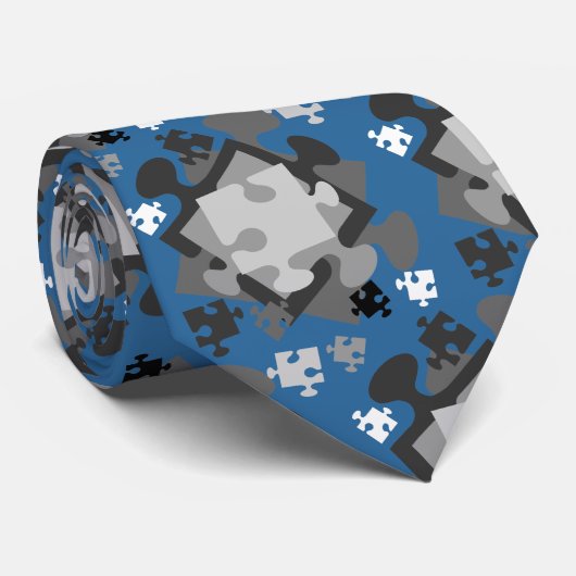 Cravate Jigsaw Jumble (Roulé)