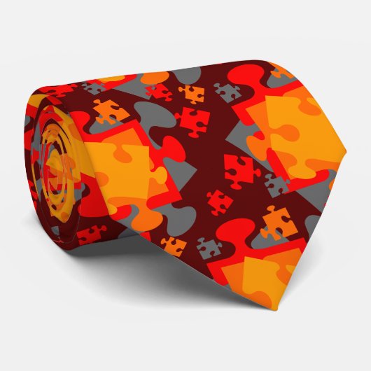 Cravate Jigsaw Jumble (Roulé)