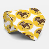 Cravate Jockey et style de course de chevaux rétro (Roulé)
