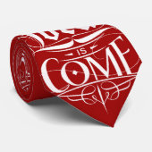 Cravate Joie au monde Calligraphie chrétienne de Noël (Roulé)