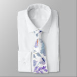 Cravate Joli bleu bleu Lilac Aquarelle Motif<br><div class="desc">Cravate Motif de fleurs d'aquarelle bleu et Lilac</div>
