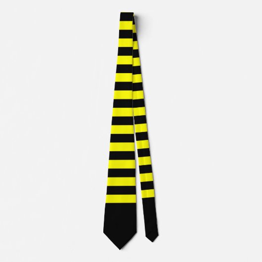 Cravate Joli Bumble Bee Style Black Yellow Stripes Motif (Devant)