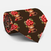 Cravate Joli carrelage pomme motif fruit (Roulé)