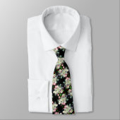 Cravate Joli Crabappé Motif de fleurs de printemps (Attaché)