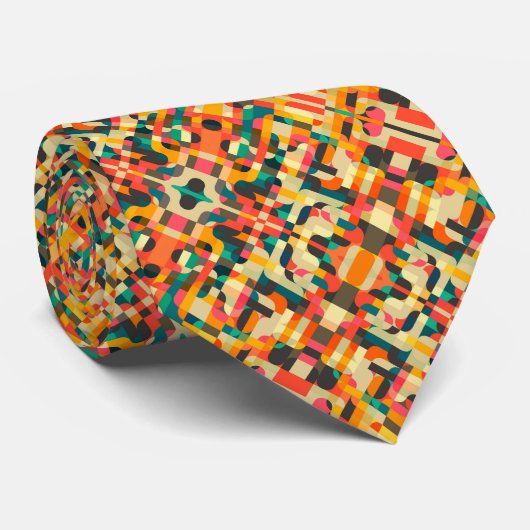 Cravate Joli design de couleurs mixtes (Roulé)