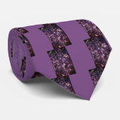 Cravate Joli En Fleurs Violettes (Roulé)