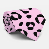 Cravate Joli en impression d'animal rose (Roulé)