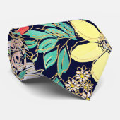 Cravate Joli Fille rose Floral Golden Strokes Design (Roulé)