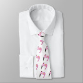 Cravate Joli Flamant rose rose (Attaché)