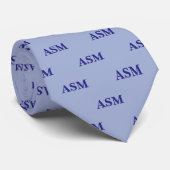 Cravate Joli Monogramme Bleu  (Roulé)