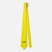 Cravate Joli Monogramme Jaune (Devant)