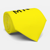 Cravate Joli Monogramme Jaune (Roulé)